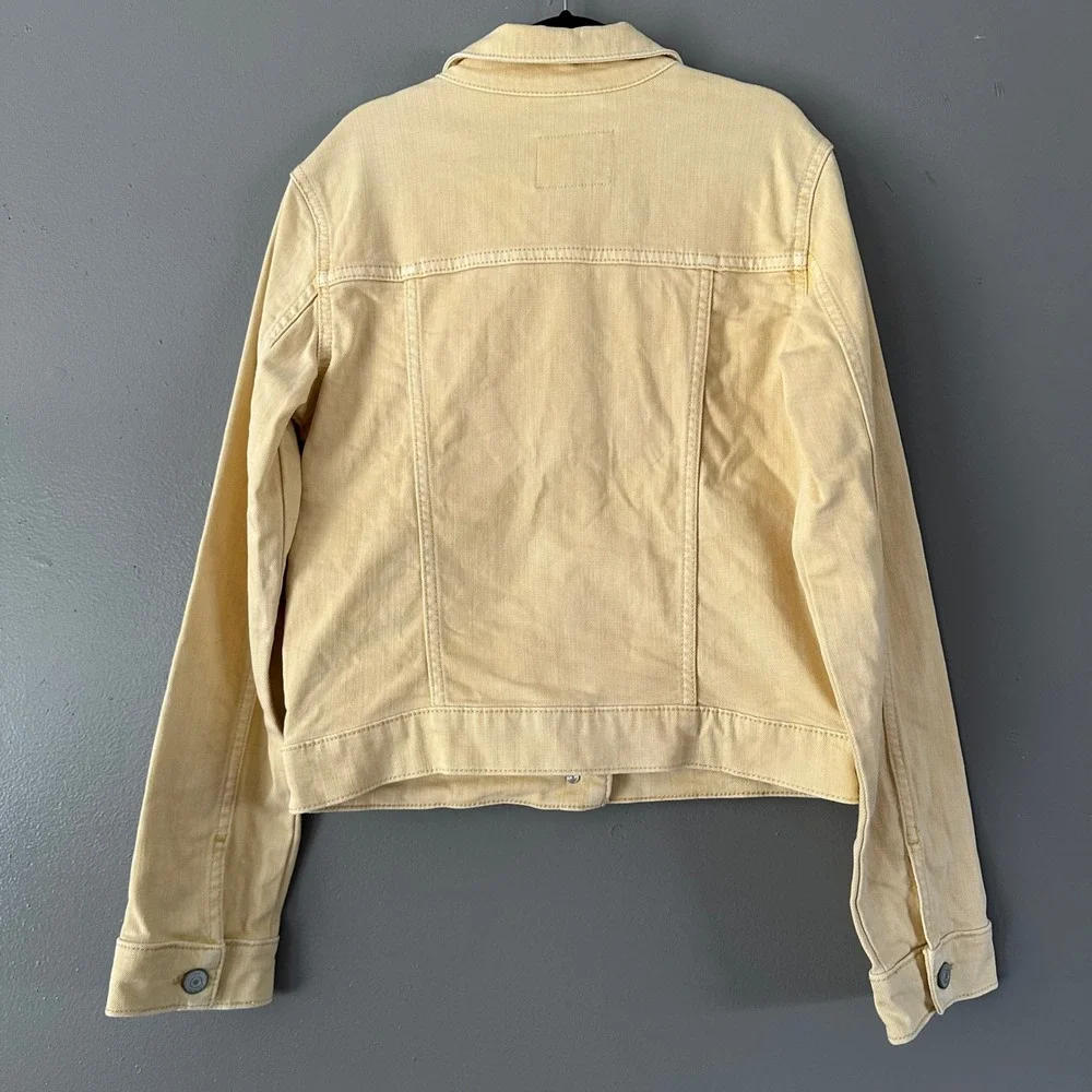 OLD NAVY GIRL'S YELLOW DENIM JACKET YOUTH XL 14/16 -- FLAW‎